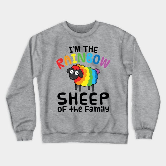 Gay Pride Rainbow Shirt - Rainbow Sheep Crewneck Sweatshirt by redbarron